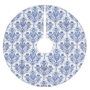 Flourish Damask Pattern - blauw Kerstboom Rok