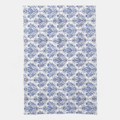 Flourish Damask Pattern - blauw Theedoek (Verticaal)