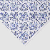 Flourish Damask Pattern - blauw Tissuepapier (Detail)