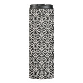 Flourish Damask Rpt Pattern Black on Cream Thermosbeker (Achterkant)