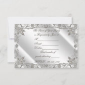 Flourish Diamond 60e anniversaire Mariage RSVP (Dos)