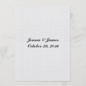 Flourish menu de mariage de crâne 5x7 de (Dos)