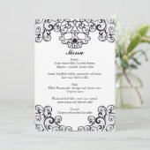 Flourish menu de mariage de crâne 5x7 de (Debout devant)