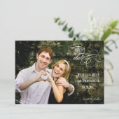 Flourish Save the Date Photo Invitation (Debout devant)