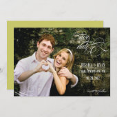 Flourish Save the Date Photo Invitation (Devant / Derrière)