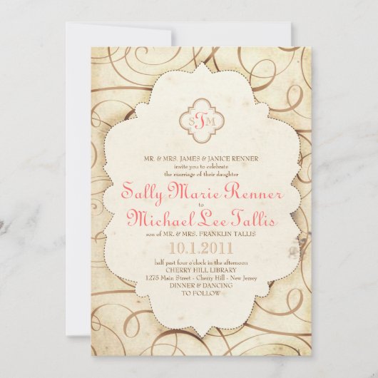 Flourish & Scroll Storybook Fairytale Invitation (Devant)