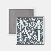 flourish Silver Monogram - M Magneet (Voorkant / Achterkant)