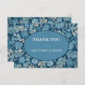 Flourish Watercolor Peinture Carte de remerciement (Devant / Derrière)