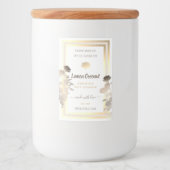 Flourish White en Gold Product Verpakkingslabels Voedselcontainer Etiket (Voorkant)