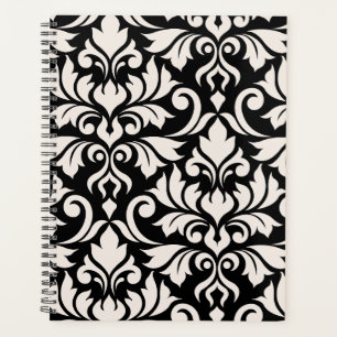 Flourissant Damask Art I Cream sur Black