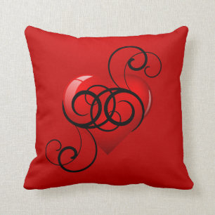 Flourned Glossy Heart Kussen