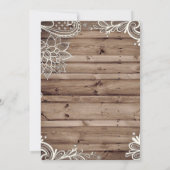 flourse zwendel lace barn - bruiloft kaart (Achterkant)