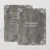 flourse zwendel lace - bruiloft in houten land kaart (Voorkant / Achterkant)