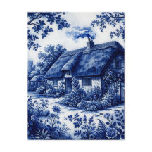 Flow Blue Stijl Engelse Landelijke Cottage Rozen