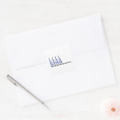 Flow en Harmony Blue Vierkante Sticker (Envelop)