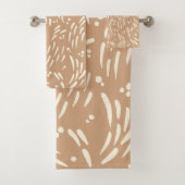 Flow in Tan en Cream Bad Handdoek (Insitu)
