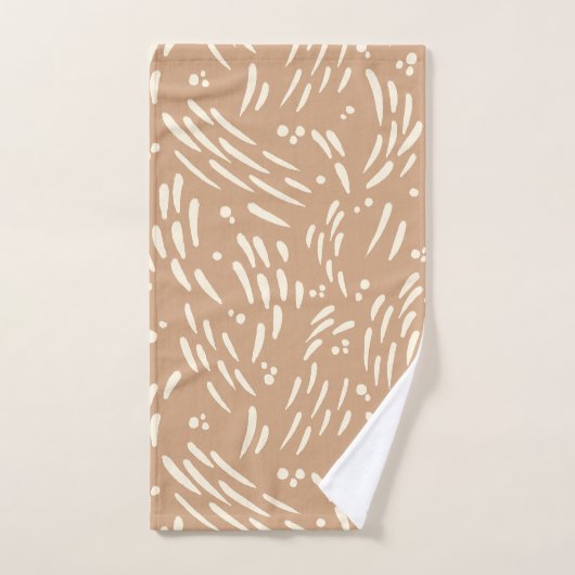 Flow in Tan en Cream Bad Handdoek (Handdoek)