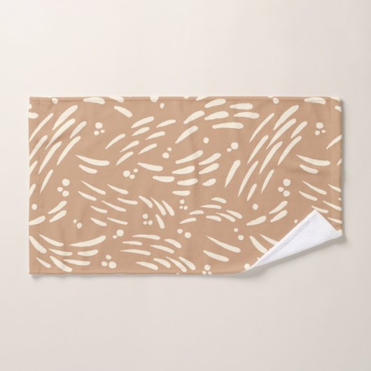 Flow in Tan en Cream Bad Handdoek (Handdoek)