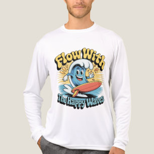Flow Met De Gelukkige Golven Surf Stijl Heren T-sh Tri-Blend Shirt