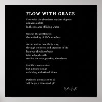 Flow met Grace Faith poëzie muur kunst poster deco