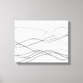 Flow of Lines – Minimalist Abstract Black Line Art Canvas Afdruk (Voorkant)