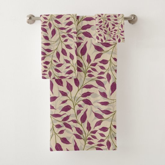 Flow van dansende bladeren Delicate Green Foliage Bad Handdoek (Insitu)
