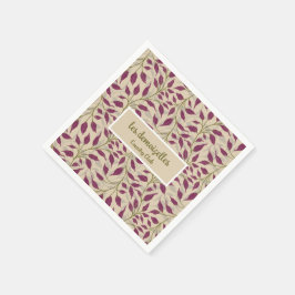 Flow van dansende bladeren Delicate Green Foliage Servet