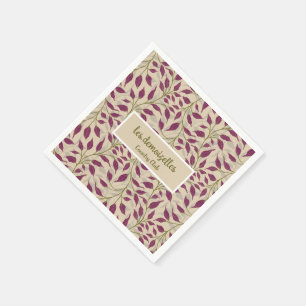 Flow van dansende bladeren Delicate Green Foliage Servet