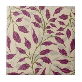 Flow van dansende bladeren Delicate Green Foliage Tegeltje