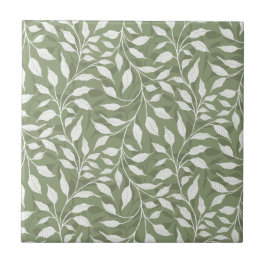Flow van dansende bladeren Ontwerp Delicate geblad Tegeltje