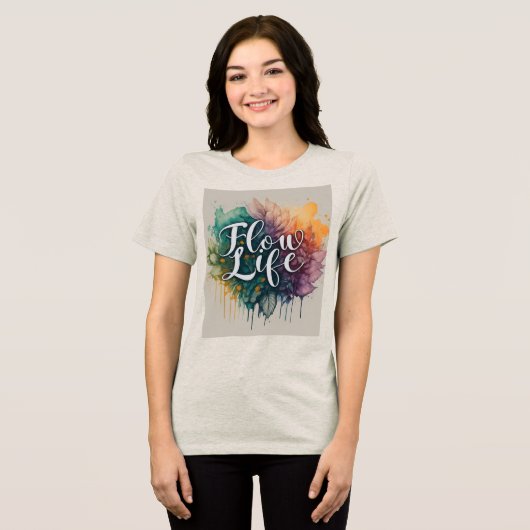 Flow with Life T-shirt voor dames (Voorkant volledig)