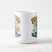 Flow With The Happy Waves Retro Surf Mug (Centre)