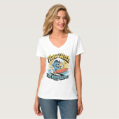 Flow With The Happy Waves Retro Surf Vibes Women's T-shirt (Voorkant volledig)