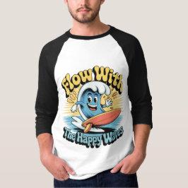 Flow With The Happy Waves Surf Style Men’s Tee T-shirt