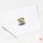 Flow With The Happy Waves Waterproof Sticker (Enveloppe)