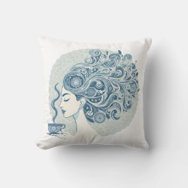 Flow Woman Art – Blue Tegel Fusion Kussen