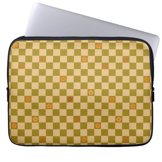Flowe Checkered Pattern - No. 02 Laptop Sleeve (Voorkant)