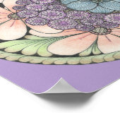 Flower4 doodle art print 8x8in. (Hoek)