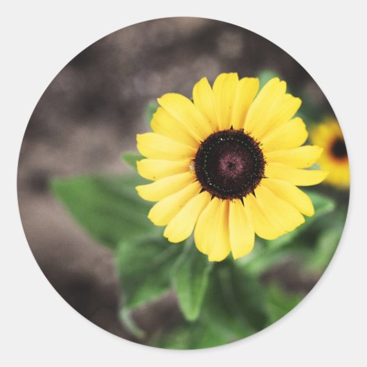 Flower 1 ronde sticker (Voorkant)