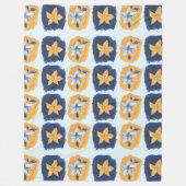 Flower abstract pattern fleece deken (Voorkant)