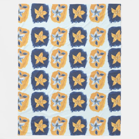 Flower abstract pattern fleece deken (Voorkant)