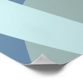 Flower Abstract Retro Blue Poster (Hoek)