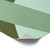 Flower Abstract Retro Groen Poster (Hoek)