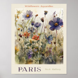 Flower Aquarelles Market Paris No. 6 Gallery Poster