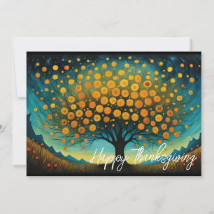Flower Art Herfst Tree Vakantie Thanksgiving Kaart