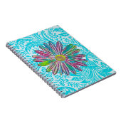 Flower Art Vintage Aqua Motif Journal (Côté Droit)
