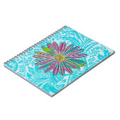 Flower Art Vintage Aqua Motif Journal (Côté gauche)