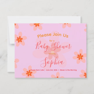 Flower Baby Girl Douche Invitation