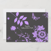 Flower Bar Bat mitzvah Invitation Invitation (Dos)