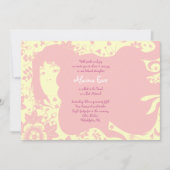 Flower Bar Bat mitzvah Invitation Invitation rose (Devant)